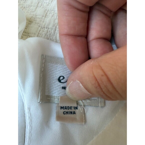 Eci New York Floral A-Line Dress Tie Back Midi | Ivory | Women's Size Medium‎ - Picture 5 of 11